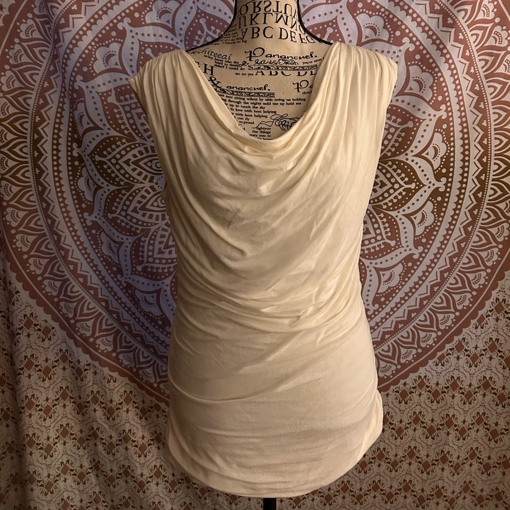 Express Essential White Sleeveless Layering Blouse - Small